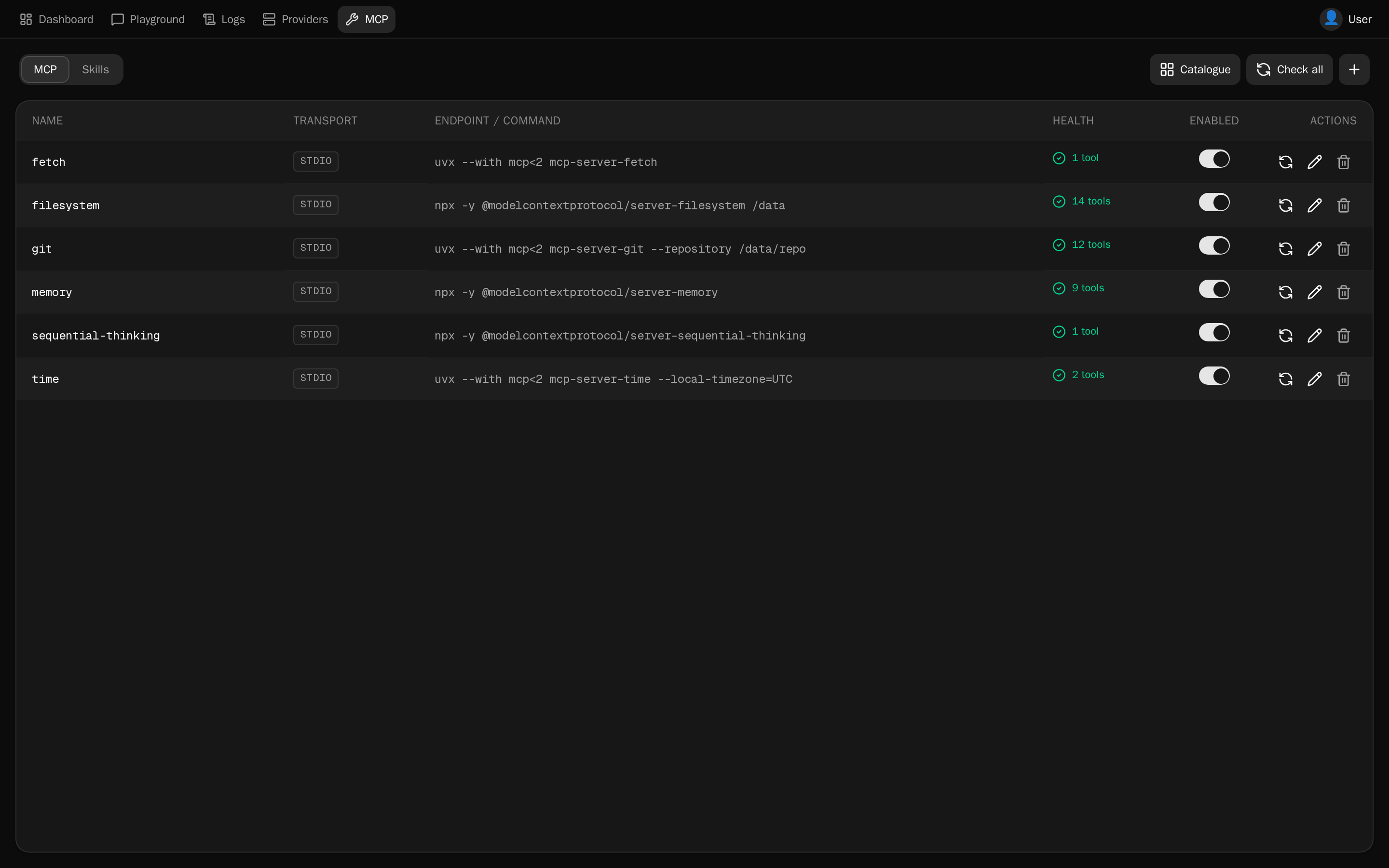MCP servers